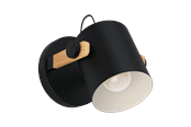 Lampy - EGLO HORNWOOD oprawa ścienna, brązowy - 43518