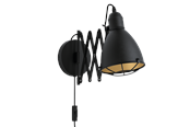 Lampy - EGLO TREBURLEY oprawa ścienna, czarny, złoty - 43184