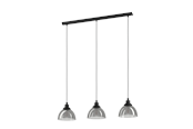 Lampy - EGLO BELESER oprawa wisząca, czarny-transparentny - 98384