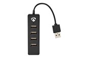 USB hub - Nedis UHUBU2420BK - hub - 4 ports USB hub - 4 - Czarny - UHUBU2420BK
