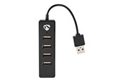 USB hub - Nedis UHUBU2420BK - hub - 4 ports USB hub - 4 - Czarny - UHUBU2420BK