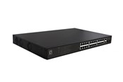Switch - LevelOne GEP-2821 28-Port Gigabit PoE Switch 24 PoE Outputs 2 x Gigabit RJ45 2 x Gigabit SFP 802.3at/af PoE 390W - GEP-2821
