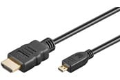 Kabel wyswietlacza - Pro HDMI - Micro HDMI 2.0 - 1m - Black - MHDMI20B-1