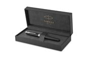 Przybory do pisania i rysowania - Parker Sonnet Fountain Pen | Matte Black Lacquer with Palladium Trim | Fine Nib | Gift Box - 1931521