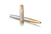 Przybory do pisania i rysowania - Parker IM Rollerball Pen | Premium Warm Silver | Fine Point Black Ink | Gift Box - 1931686