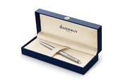 Przybory do pisania i rysowania - Waterman Hémisphère Ballpoint Pen | Stainless Steel with Chrome Trim | Medium Point | Blue Ink | Gift Box - 3501170920473