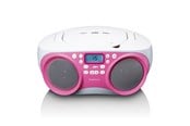 Odtwarzacz CD - Lenco SCD-301PK - Portable FM radio with CD MP3 - Pink/White - SCD-301PK