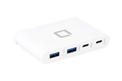 USB hub - Dicota USB-C Portable Hub 4-in-1 USB hub - 4 - Biały - D31731