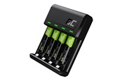 Bateria - Green Cell VitalCharger battery charger - 0.5 Watt - with 4 x AA NiMH 800 mAh rechargeable batteries - GRSETGC02