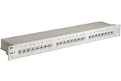 Kabel równolegly, szeregowy - Pro CAT 6 19 inch (48.3 cm) Patch Panel 24 Port grey - 4040849940361