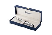 Przybory do pisania i rysowania - Waterman Expert Ballpoint Pen | Stainless Steel with Chrome Trim Medium Nib with Blue Ink Refill Gift Box - S0952100