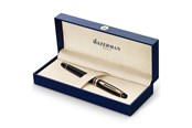 Przybory do pisania i rysowania - Waterman Expert Fountain Pen | Gloss Black with 23k Gold Trim | Medium Nib | Gift Box - S0951660