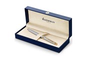 Przybory do pisania i rysowania - Waterman Hémisphère Rollerball Pen | Stainless Steel with 23k Gold Trim | Fine Point | Black Ink | Gift Box - S0920350