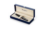 Przybory do pisania i rysowania - Waterman Carène Black Sea Fountain Pen | High-Gloss Black with Palladium Plated Trim | Medium Nib with Blue Ink Cartridge | Gift Box - S0293960