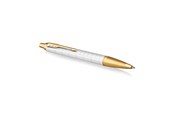 Przybory do pisania i rysowania - Parker IM Ballpoint Pen | Premium Pearl Lacquer with Gold Trim | Medium Point with Blue Ink Refill | Gift Box - 2143643