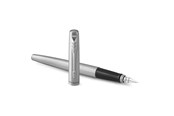 Przybory do pisania i rysowania - Parker Jotter Fountain Pen | Stainless Steel with Chrome Trim | Medium Nib Blue Ink | Gift Box - 2030946