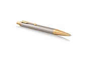 Przybory do pisania i rysowania - Parker IM Ballpoint Pen | Premium Warm Silver | Medium Point Blue Ink | Gift Box - 1931687