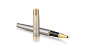 Przybory do pisania i rysowania - Parker IM Rollerball Pen | Brushed Metal | Fine Point Black Ink | Gift Box - 1931663