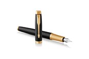 Przybory do pisania i rysowania - Parker IM Fountain Pen | Premium Black | Fine Nib with Blue Ink Refill | Gift Box - 1931646