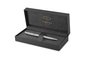 Przybory do pisania i rysowania - Parker Sonnet Ballpoint Pen | Stainless Steel with Palladium Trim | Medium Point Black Ink | Gift Box - 1931512