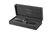 Przybory do pisania i rysowania - Parker Sonnet Fountain Pen | Matte Black Lacquer with Palladium Trim | Medium Nib | Gift Box - 1931522