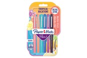 Przybory do pisania i rysowania - Paper Mate Flair Felt Tip Pens | Medium Tip (0.7 mm) | Tropical Vacation Colours | 6 Count - 2028906