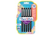 Przybory do pisania i rysowania - Paper Mate Flair Felt Tip Pens | Medium Point (0.7mm) | Black | 5 Count - 2028909