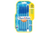 Przybory do pisania i rysowania - Paper Mate InkJoy 100ST Ballpoint Pens | Fine Point (0.7mm) | Blue | 5 Count - 1956727
