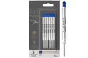 Przybory do pisania i rysowania - Parker Ballpoint Pen Refills | Medium Point | Blue QUINKflow Ink | 10 Count - 2119154
