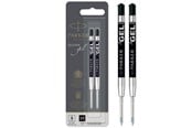Przybory do pisania i rysowania - Parker Gel Pen Refills | Medium Tip (0.7mm) | Black QUINK Ink | 2 Count - S0881500