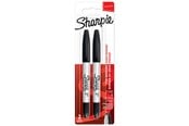 Przybory do pisania i rysowania - Sharpie Twin Tip Permanent Markers | Fine & Ultra-Fine Points | Black | 2 Count - 1986454