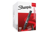 Przybory do pisania i rysowania - Sharpie Permanent Markers Chisel Tip Black Tuck of 12 - S0192654