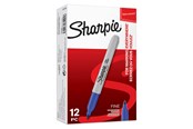 Przybory do pisania i rysowania - Sharpie Permanent Markers | Fine Point | Blue | 12 Count - S0810950