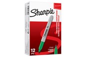 Przybory do pisania i rysowania - Sharpie Permanent Markers | Fine Point | Green | 12 Count - S0810960