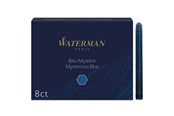 Przybory do pisania i rysowania - Waterman Fountain Pen Refill Ink Cartridges | Long Standard | Mysterious Blue | 8 Count - S0110910