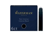 Przybory do pisania i rysowania - Waterman Fountain Pen Refill Ink Cartridges | Standard International (Short) | Intense Black | 6 Count - S0110940