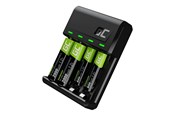 Bateria - Green Cell VitalCharger battery charger - 0.5 Watt - with 2 x AA NiMH 2000 mAh rechargeable batteries and 2 x AAA NiMH 800 mAh rechargeable batteries - GRSETGC03