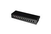 Akcesoria sieciowe - LogiLink NP0019B Cat.6A Patch Panel 12 ports shielded Desktop black - NP0019B