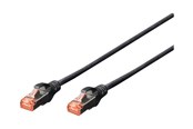 Kabel sieciowy - DIGITUS Professional - Czarny - 0.5m - DK-1644-005-BL-10
