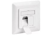 Kabel sieciowy - Pro CAT 6a wall plate flush mounting white - 2x RJ45 - Biały - 4040849687211