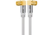 Kabel antenowy, złącze - Pro SAT antenna cable (135 dB) 4x shielded 1m - 4040849704819