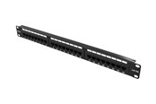 Akcesoria sieciowe - Deltaco 19" patch panel 24xRJ45 Cat6a UTP 10Gb - PAN-124