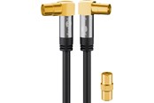 Kabel antenowy, zlacze - Pro TV antenna cable (135 dB) 4x shielded 1 m - 4040849704550