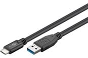 Kabel USB - Pro USB-A <-> USB-C - 3m - USB 3.0 - Czarny - PUSB3.2G1-AC-BLK-3M