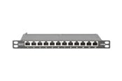 Akcesoria sieciowe - DIGITUS 12-Port CAT 6A Slim Patch Panel - DN-91612S-SL-EA