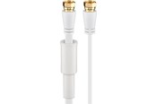 Kabel antenowy, zlacze - Pro Flat SAT antenna cable (80 dB) 2x shielded weatherproof 10m - 4040849672989