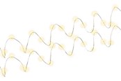 Lampy - Pro 2 x Silver wire light chain with 20 LEDs incl.timer - 4040849445903
