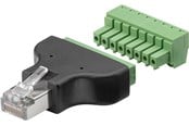 Kabel sieciowy - Pro Terminal Block 8-pin > RJ45 male (8P8C) - Czarny - 4040849767364