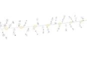 Lampy - Goobay Silver Wire String Light ''Snowflakes'' with 10 LEDs - 4040849579486