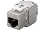 Kabel sieciowy - Pro Keystone module RJ45 CAT 6A STP 500 MHz slim-line - Srebrny - 4040849908644